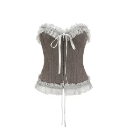 AGAM Lace Edged Fish-Bone Vest