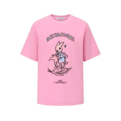 Alexia Sandra Graffiti Wooden Horse Printed T-Shirt Pink