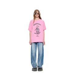 Alexia Sandra Graffiti Wooden Horse Printed T-Shirt Pink