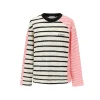 Alexia Sandra Irregular Striped Patchwork L/S Top Pink