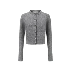 Alexia Sandra Ocean Star Trim Button Twist Knit Cardigan Top