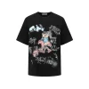 Alexia Sandra Printed Graffiti Rabbit T-Shirt Black