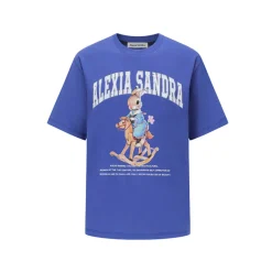 Alexia Sandra Printed Trojan Rabbit T-Shirt Blue
