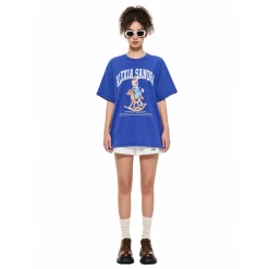 Alexia Sandra Printed Trojan Rabbit T-Shirt Blue