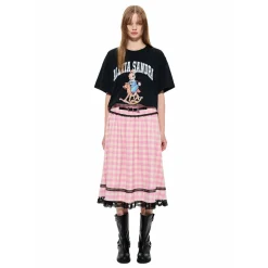 Alexia Sandra Printed Trojan Rabbit T-Shirt Black