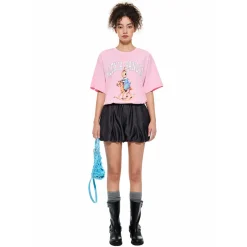 Alexia Sandra Printed Trojan Rabbit T-Shirt Pink