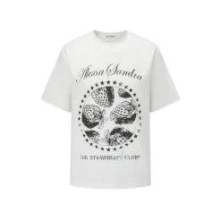 Alexia Sandra Strawberry Club Printed Polka Dots T-Shirt White