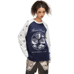 Alexia Sandra Strawberry Star Printed Raglan L/S Tee