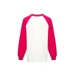 Ann Andelman Color Blocked Logo Print L/S Tee Pink