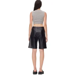 Ann Andelman Destroyed Knit Crop Vest Grey