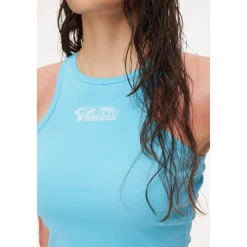 Ann Andelman Logo Printed Tank Vest Blue
