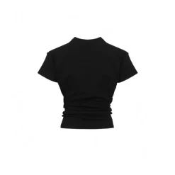 Ann Andelman Small Logo Stacking Slim Tee Black