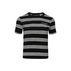 Ann Andelman Striped Logo T-Shirt Black