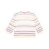 AsGony 3D Colorful Striped Casual L/S T-Shirt