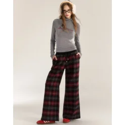 AsGony High Collar Beaded Slim Top Gray