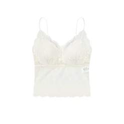 AsGony Lace Chest Pads Slim Slip Vest