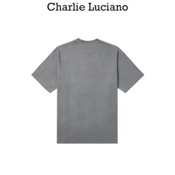 Charlie Luciano Marionette Printed T-Shirt Washed Grey