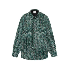 Charlie Luciano Tweed Overshirt Green