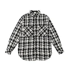 Charlie Luciano Tweed Over Shirt Black/White