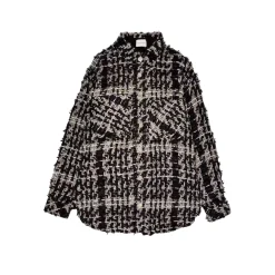 Charlie Luciano Tweed Over Shirt Black/Gold