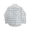 Charlie Luciano Tweed Over Shirt White