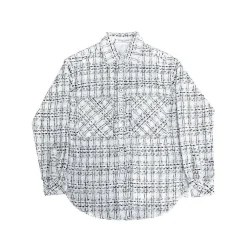 Charlie Luciano Tweed Over Shirt White