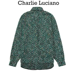 Charlie Luciano Tweed Overshirt Green