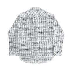 Charlie Luciano Tweed Over Shirt White