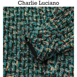 Charlie Luciano Tweed Overshirt Green