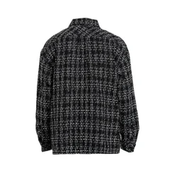 Charlie Luciano Tweed Over Shirt Black