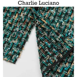 Charlie Luciano Tweed Overshirt Green