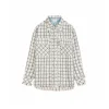 Charlie Luciano Tweed Tassel Overshirt White