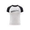 Concise White Printed Logo Slim Raglan Tee White