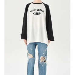 Concise-White 97 Logo Raglan L/S Tee