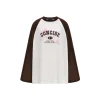 Concise-White Floral Logo Raglan L/S Tee Brown