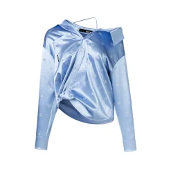 Cottia Asymmetric Full C-Logo Long-Sleeved Shirt Top