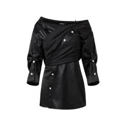 Cottia Fake-2-Piece Full C-Logo Shirt Top Black