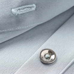 Cottia Logo Chain Satin Shirt Blue