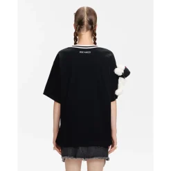 13De Marzo Badge Knit Collar T-Shirt Black