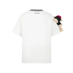 13De Marzo Badge Knit Collar T-Shirt White