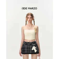13De Marzo Base Knit Camisole Vest Cream
