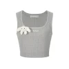 13De Marzo Bear Basic Knit Tank Vest Gray