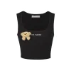 13De Marzo Bear Basic Knit Tank Vest Black