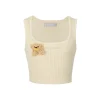 13De Marzo Bear Basic Knit Tank Vest Beige