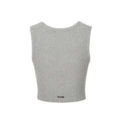 13De Marzo Bear Basic Knit Tank Vest Gray
