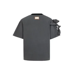 13De Marzo Bear Denim Rivet T-Shirt Washed Black