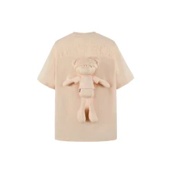 13De Marzo Bear Embossment Tee Beige