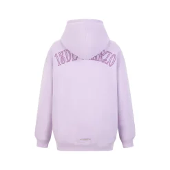 13De Marzo Bear Embossment Pocket Hoodie Purple