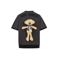 13De Marzo Bear Exotic T-shirt Black