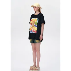 13De Marzo Bear Fruit Printed T-Shirt Black